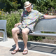 A sad man wearing Tommy Bahama.